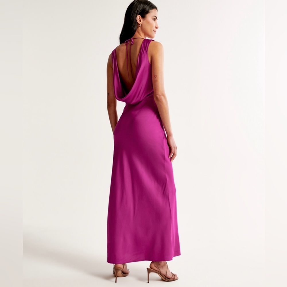 Abercrombie Plunge Cowl Back Maxi dress